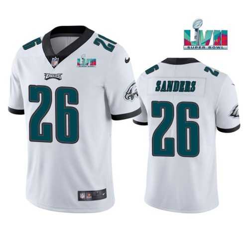 Men & Women & Youth Philadelphia Eagles #26 Miles Sanders White Super Bowl LVII Patch Vapor Untouchable Limited Stitched Jersey->philadelphia eagles->NFL Jersey